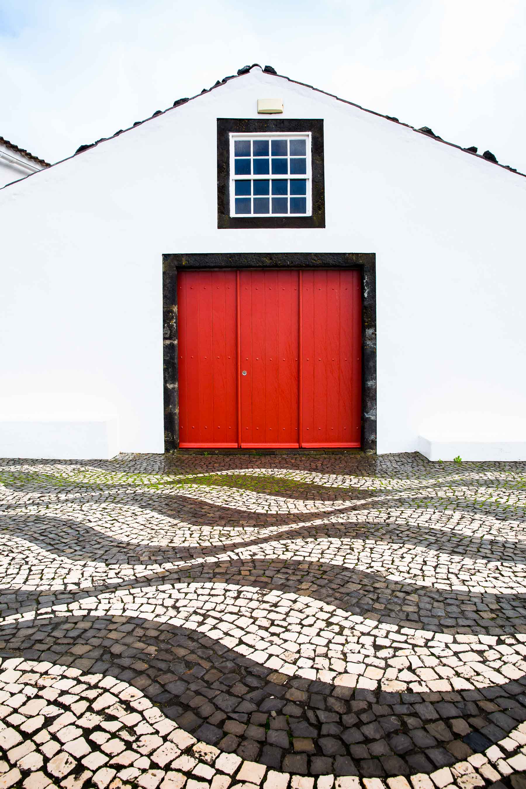 Red doorway Lajes do Pico, Azores