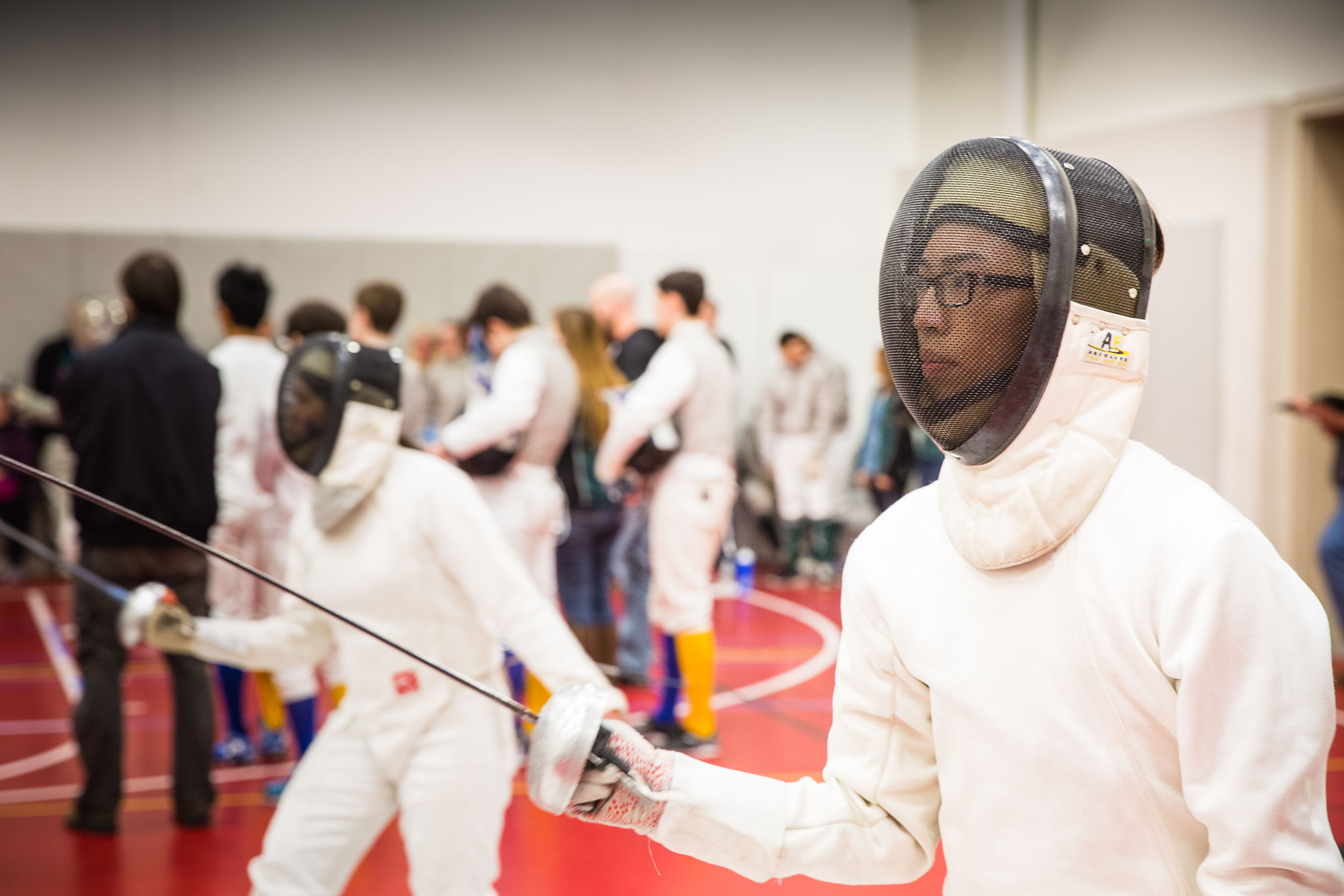 High school epee fencer