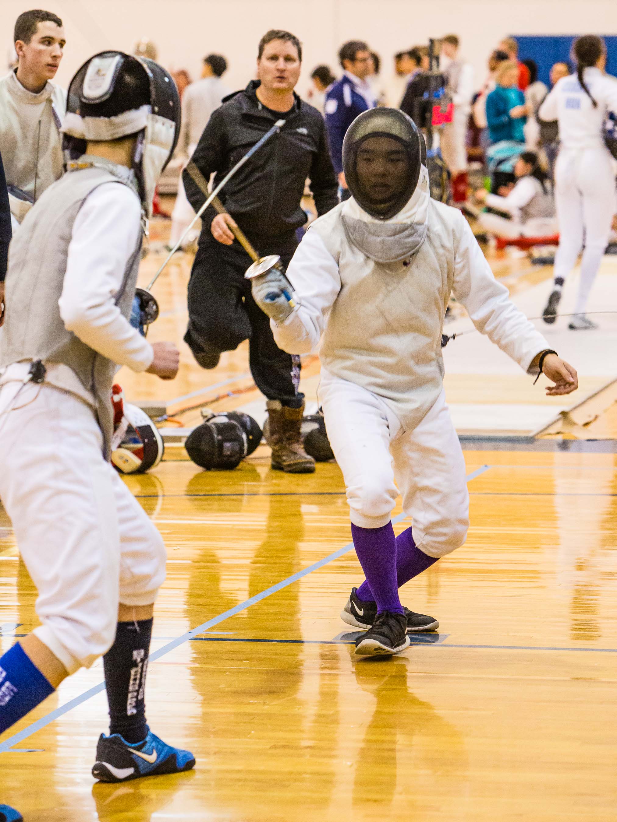 High school épée fencers